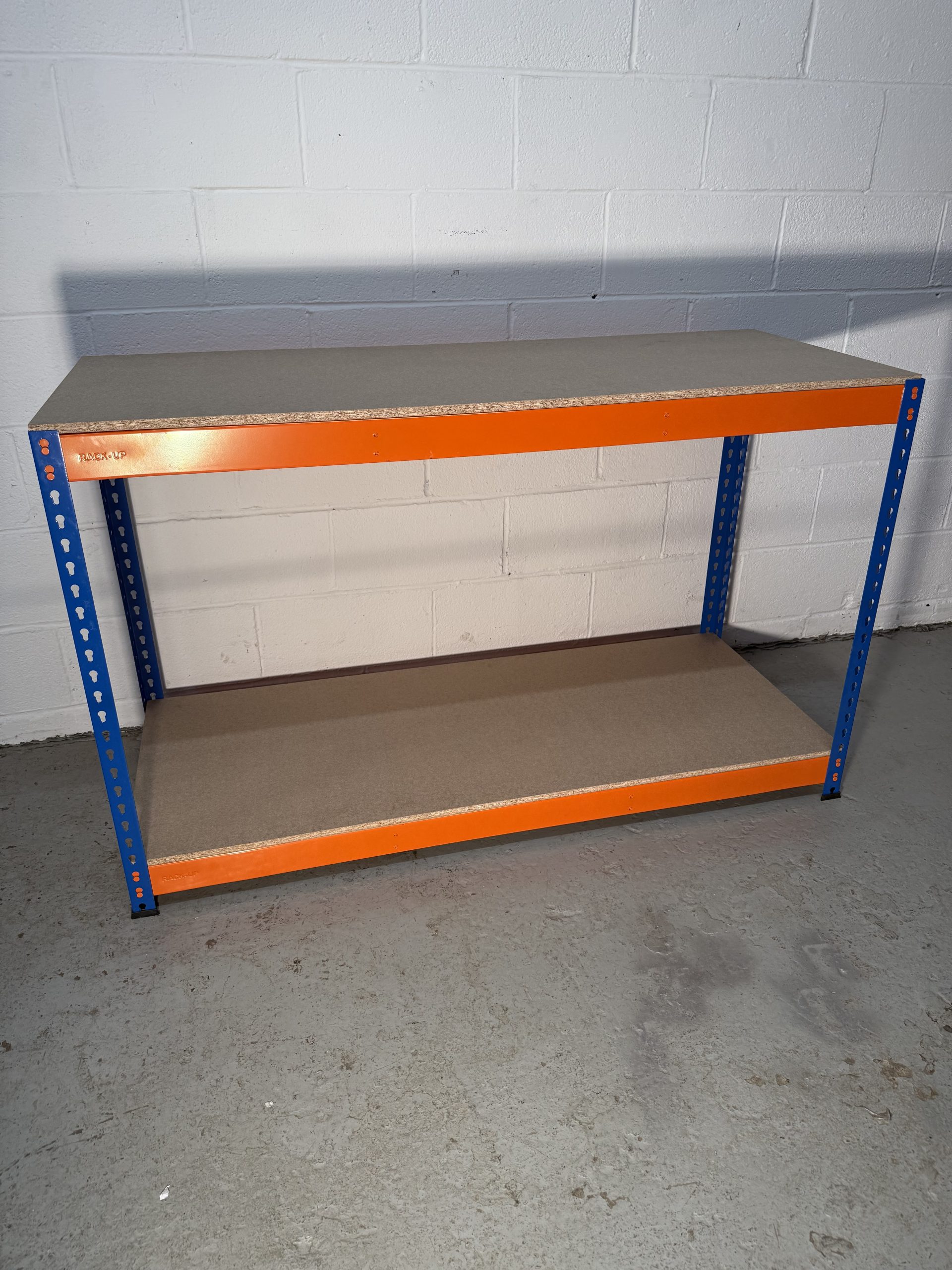 Industrial workbenches and stations in a workshop environment